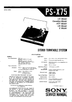 Sony PS-X75 - Service Manual